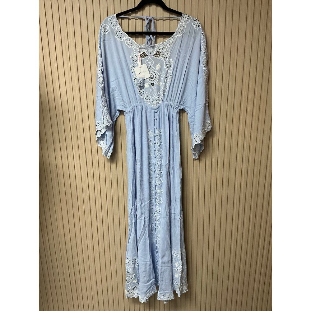Fillyboo I Believe in Unicorns Embroidered Maxi Dress Fits Small to Large Petite